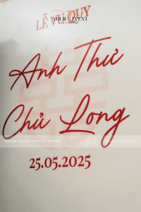 Trang trí gia tiên tone đỏ cam